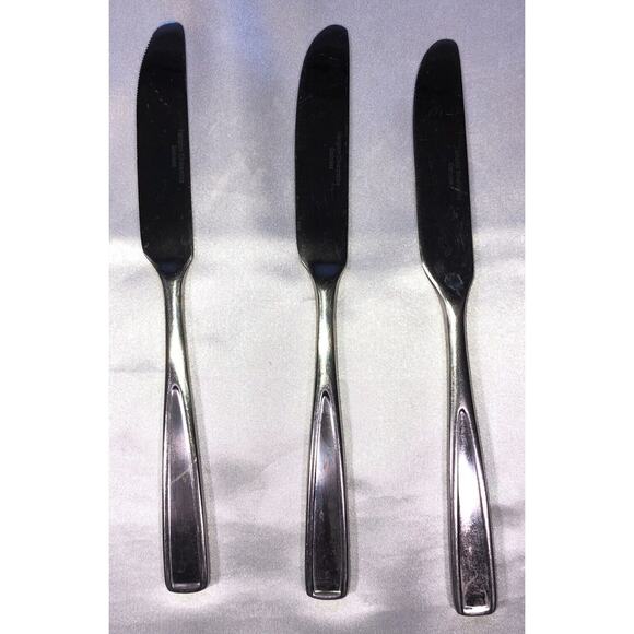 Hampton Silversmiths Flatware 3 Replacement Butter Knives - Picture 2 of 5